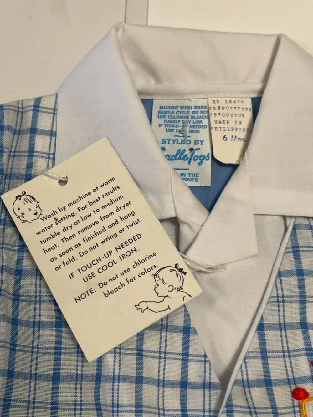 Vintage Baby Boy Leisure Outfit 6 MTH Cradle Togs Kangaroo Air Mail Play Set NWT